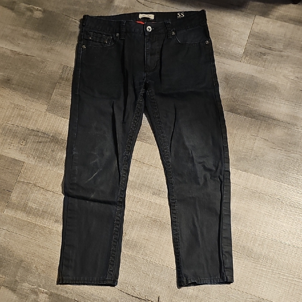 Men's Dark Blue Y2K Antique Rivet Jeans